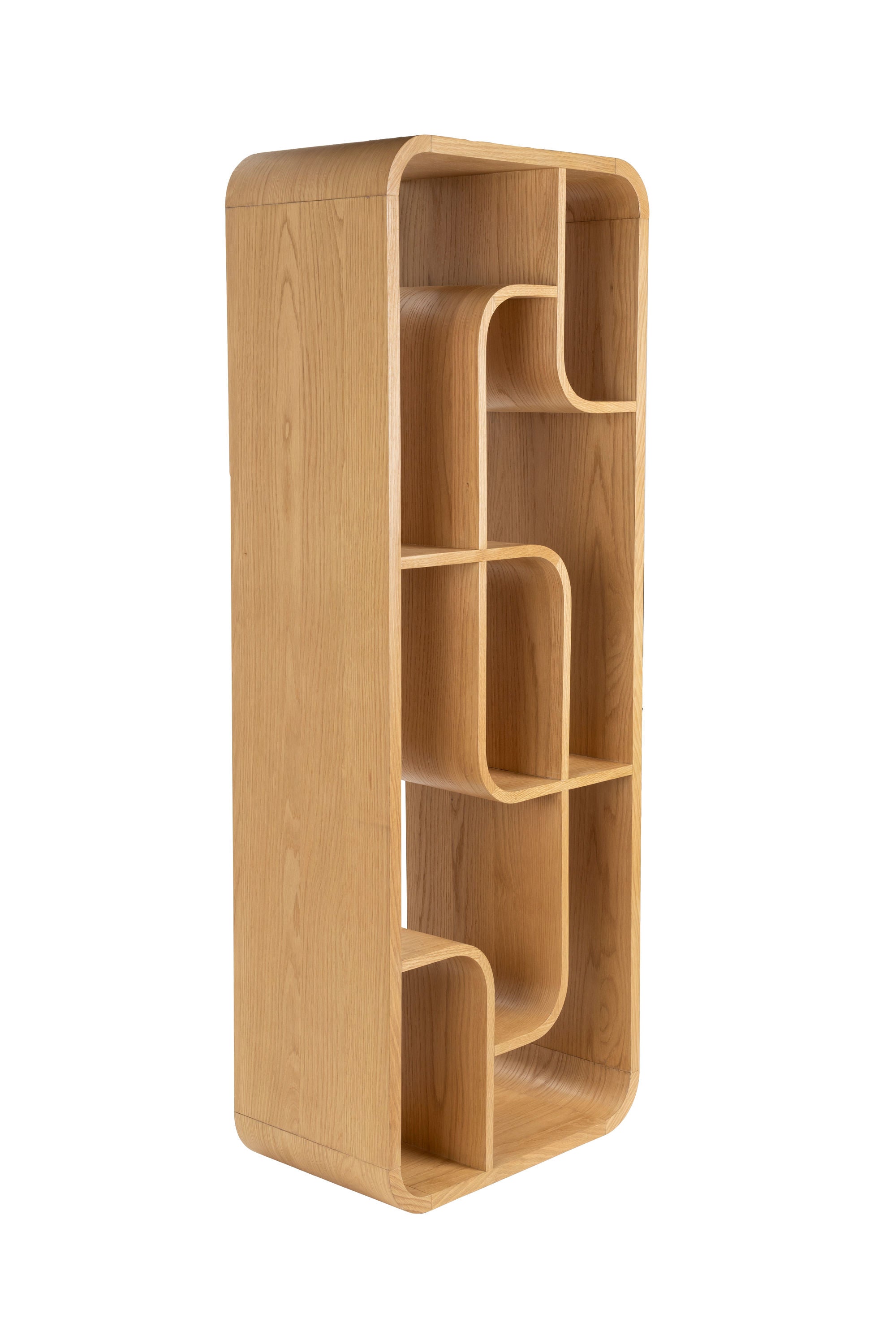 Zuiver Seven Abstract Natural Oak Wood Display Unit